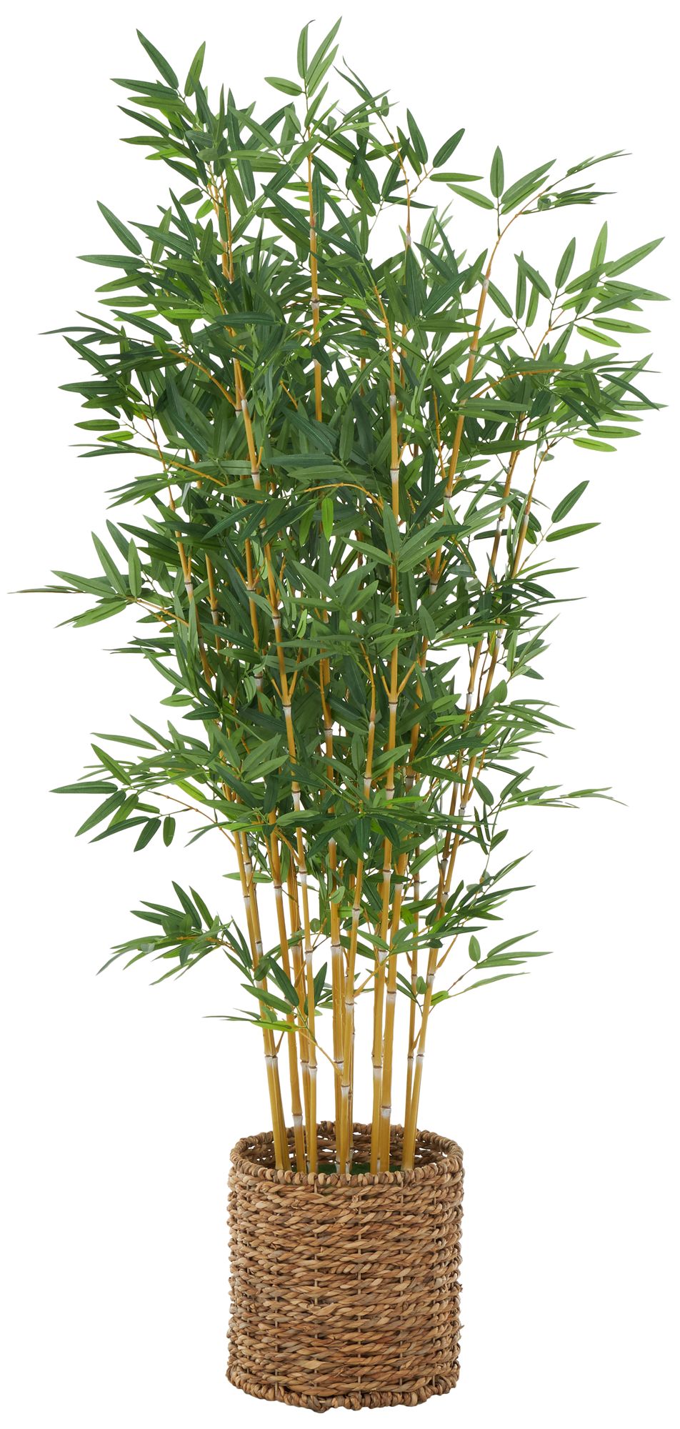 Image 2 Green Faux Foliage Natural Artificial Tree, 27" x 27" x 59"