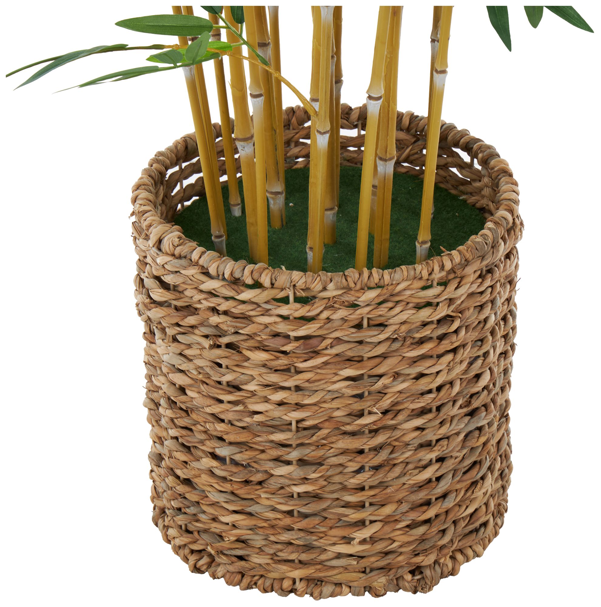 Image 4 Green Faux Foliage Natural Artificial Tree, 27" x 27" x 59" more views