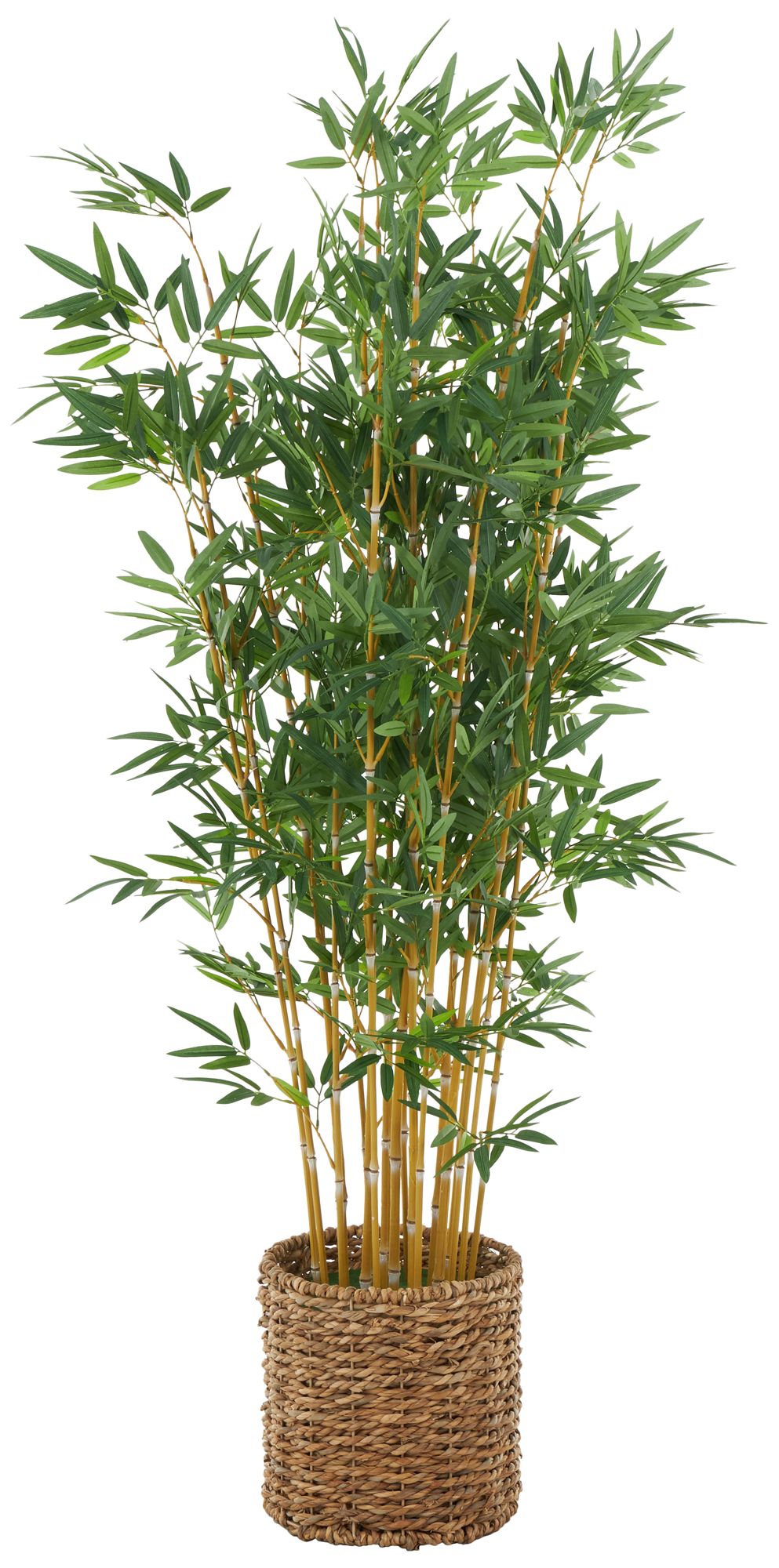 Image 5 Green Faux Foliage Natural Artificial Tree, 27" x 27" x 59" more views