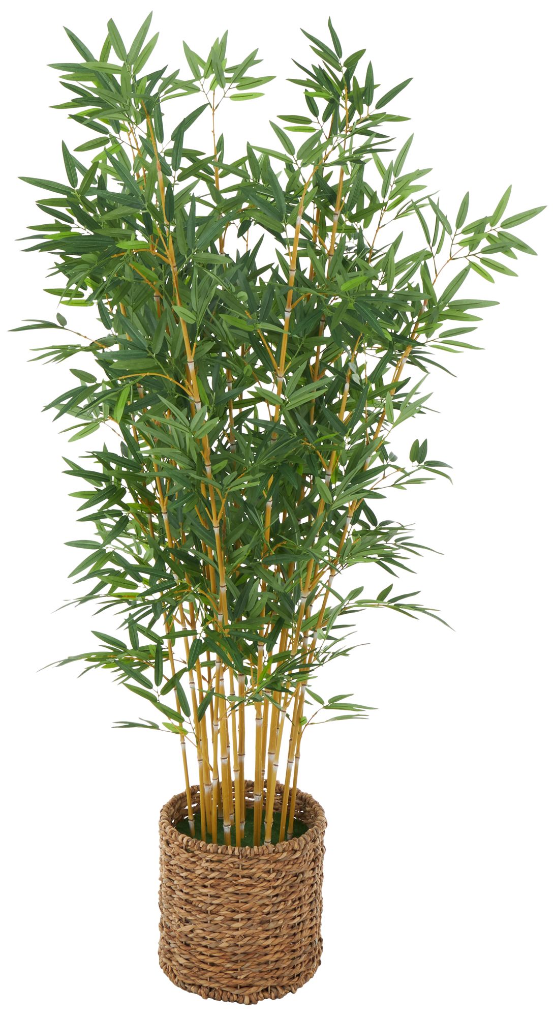 Image 6 Green Faux Foliage Natural Artificial Tree, 27" x 27" x 59" more views