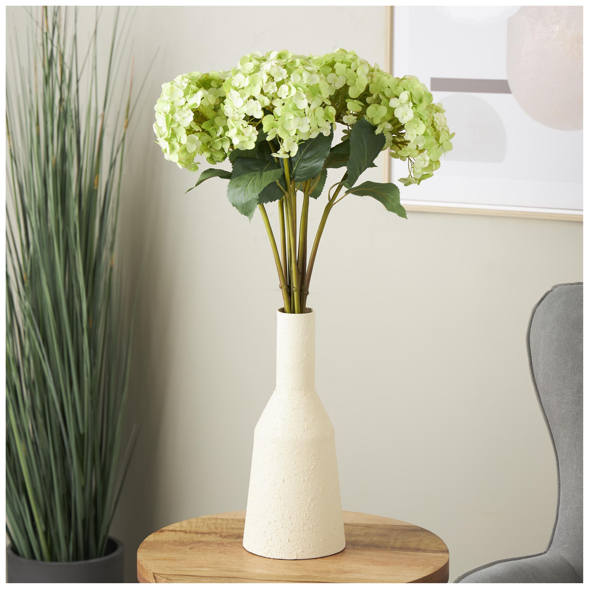 Image 4 Green Faux Foliage Traditional Artificial Flower Stem, S/8 33"H more views