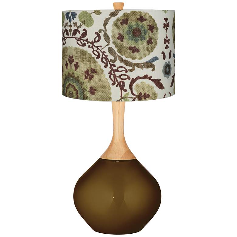 Image 1 Green Floral Paisley Green Floral Paisley Wexler Table Lamp