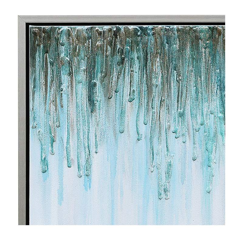 Image 4 Green Frequency 48" Wide Rectangular Framed Canvas Wall Art more views