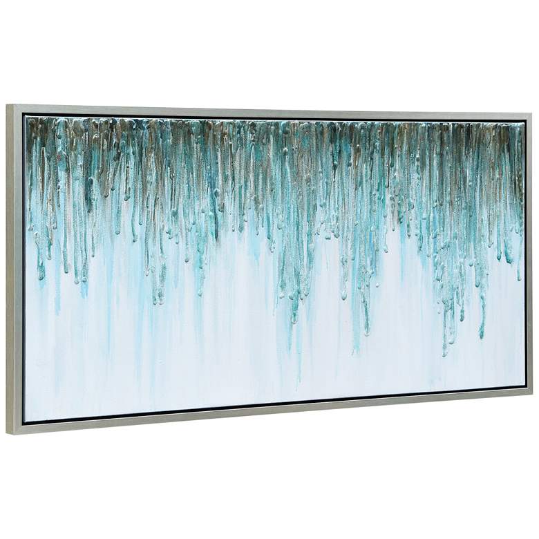 Image 5 Green Frequency 48" Wide Rectangular Framed Canvas Wall Art more views