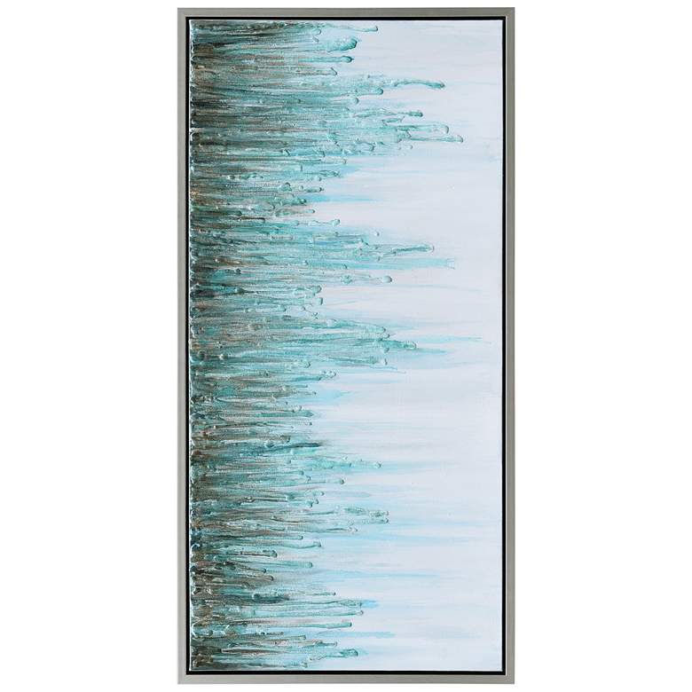 Image 6 Green Frequency 48 inch Wide Rectangular Framed Canvas Wall Art more views
