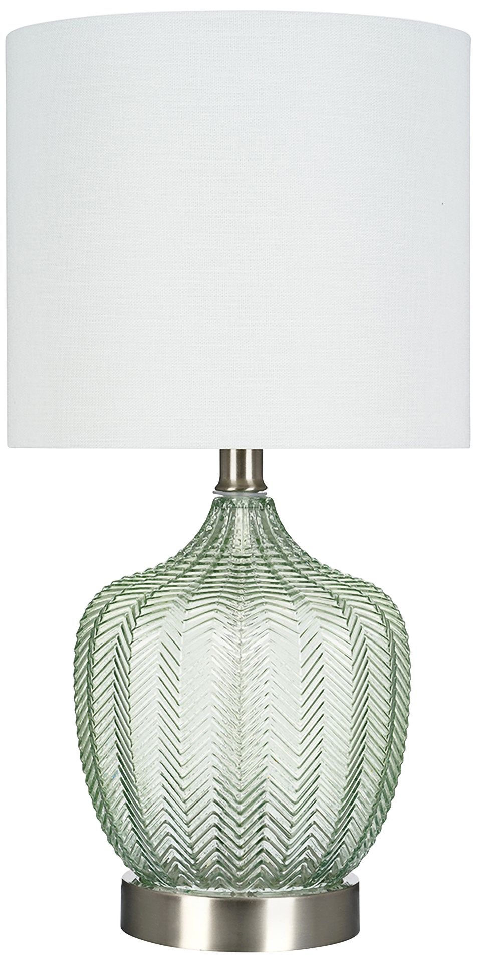 Green Glass 18" High LED Accent Table Lamp