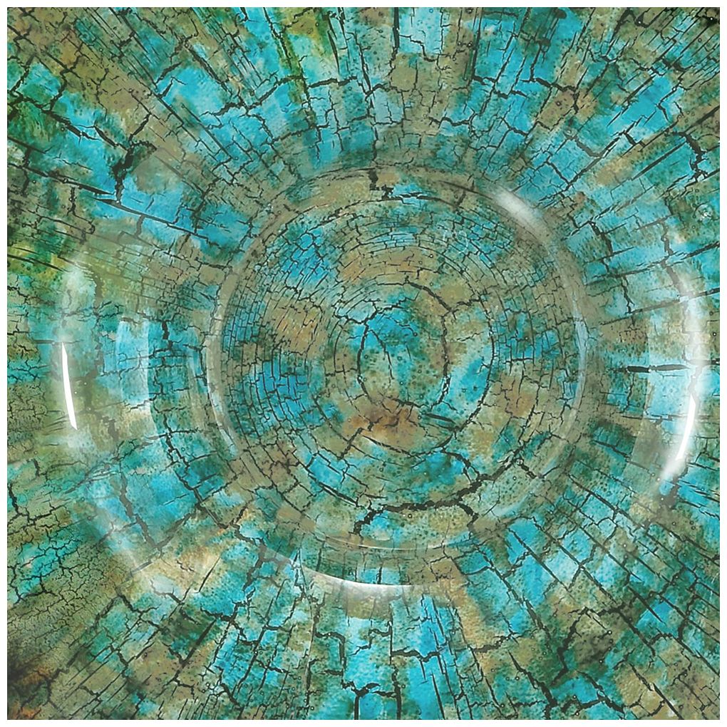 Green Glass Glam Charger, 18" x 18" x 2"