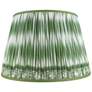 Green Ikat Print Pleated Empire Lamp Shade 10x14x10 (Spider)