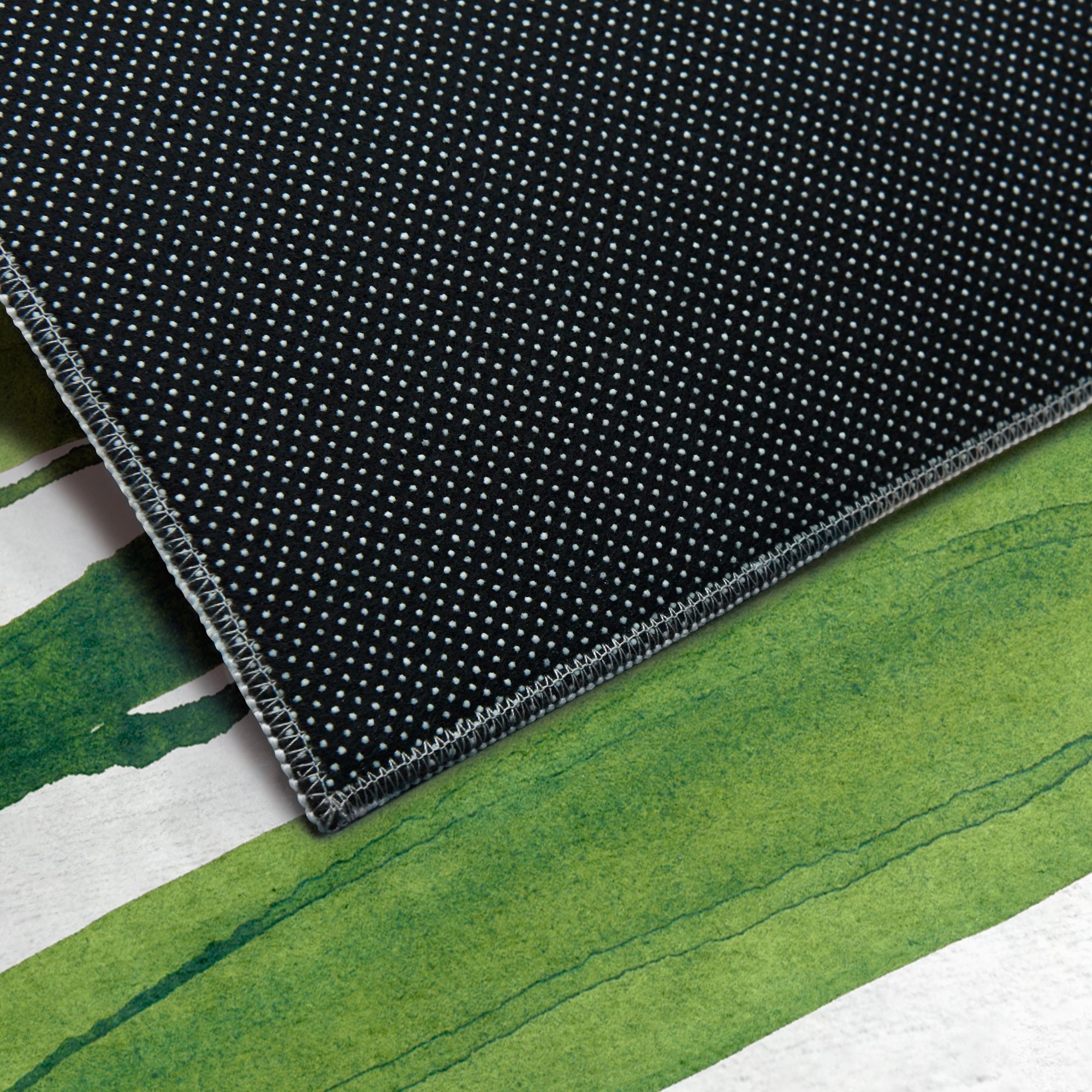 Image 4 Green Labyrinth II Washable Abstract Art Area Rug size 5'x8' more views