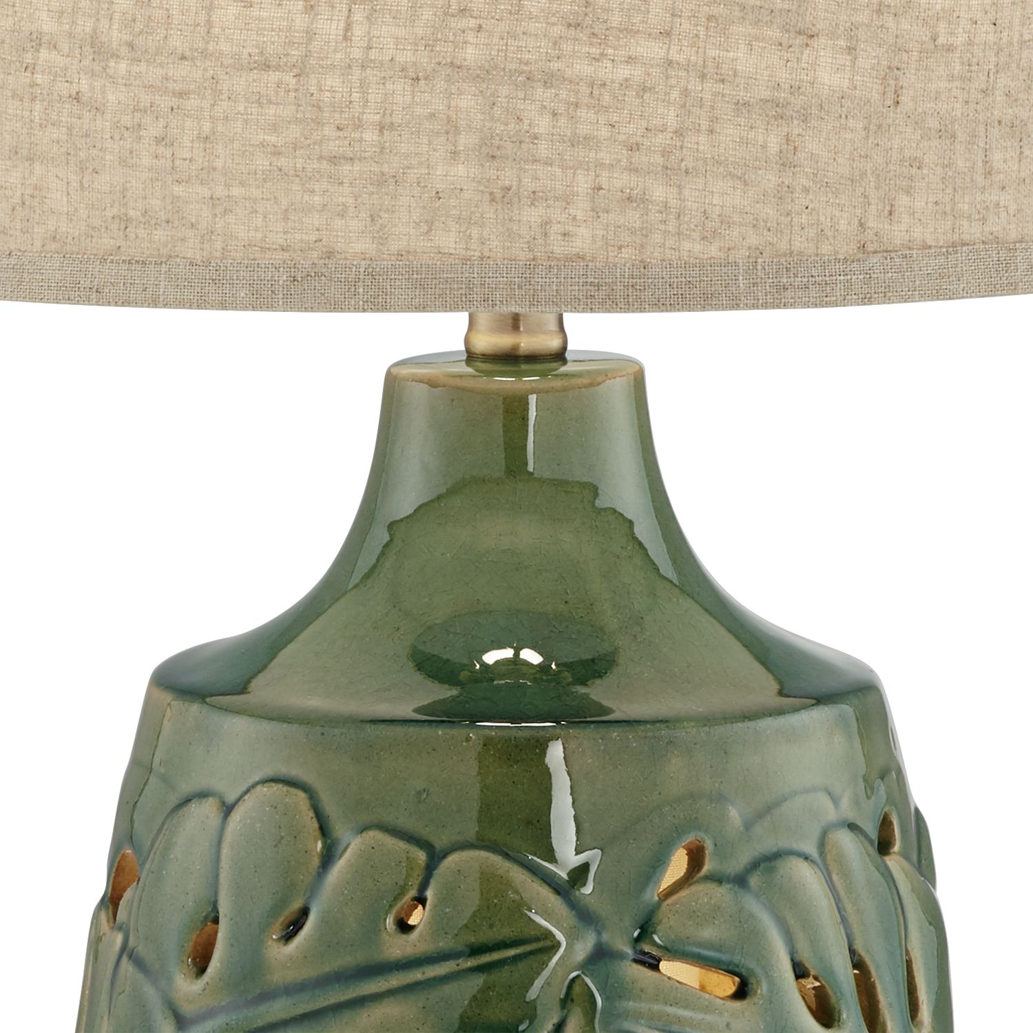 light green ceramic table lamp