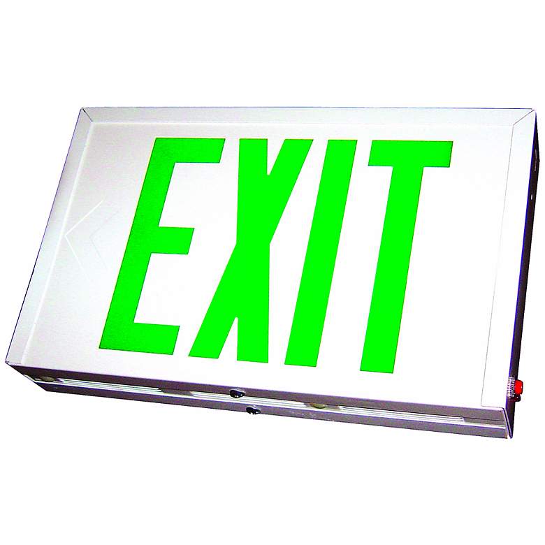 Image 1 Green LED Double-Face Exit Sign
