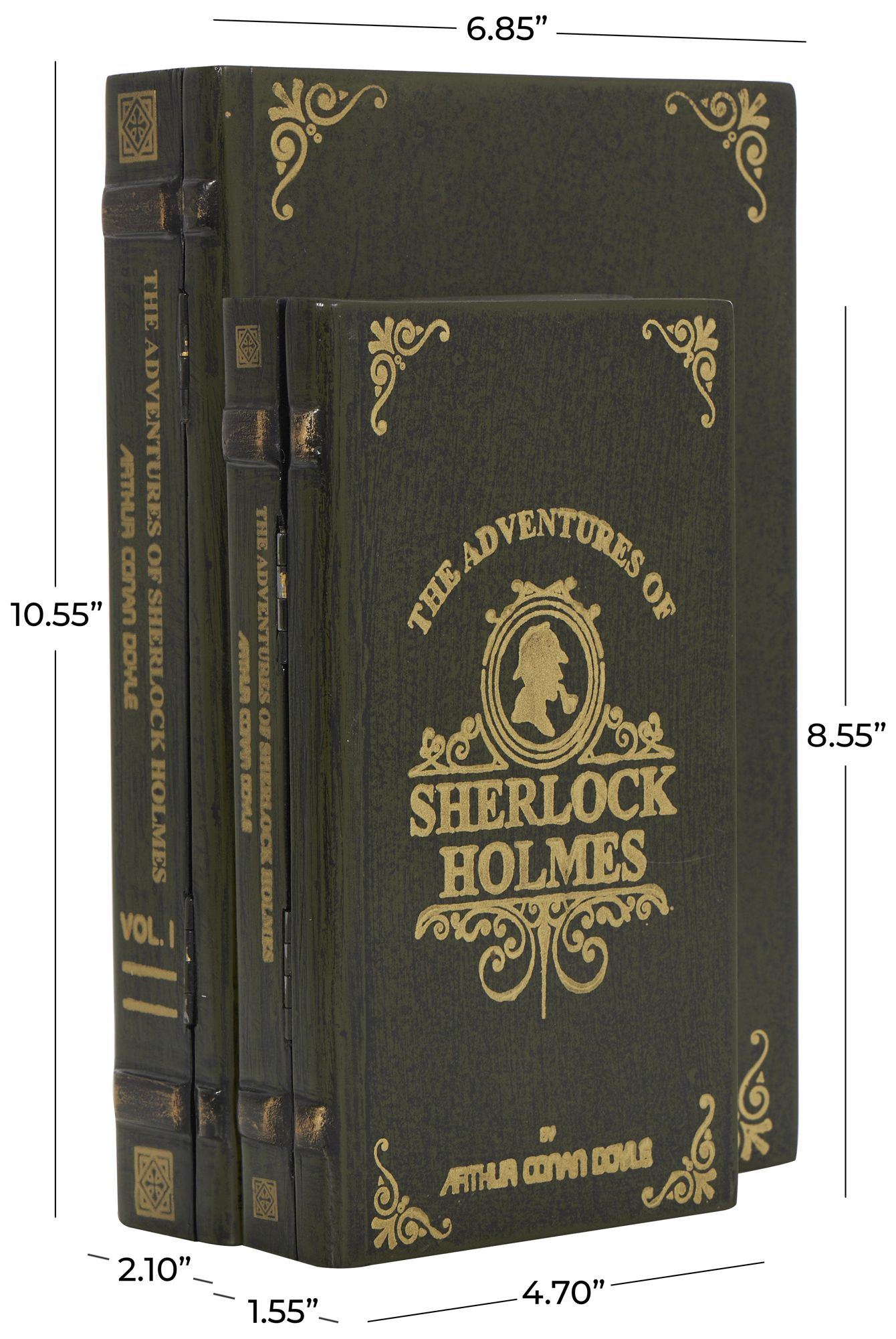 Image 7 Green Mango Wood Traditional Box, S/2 11", 9"H more views