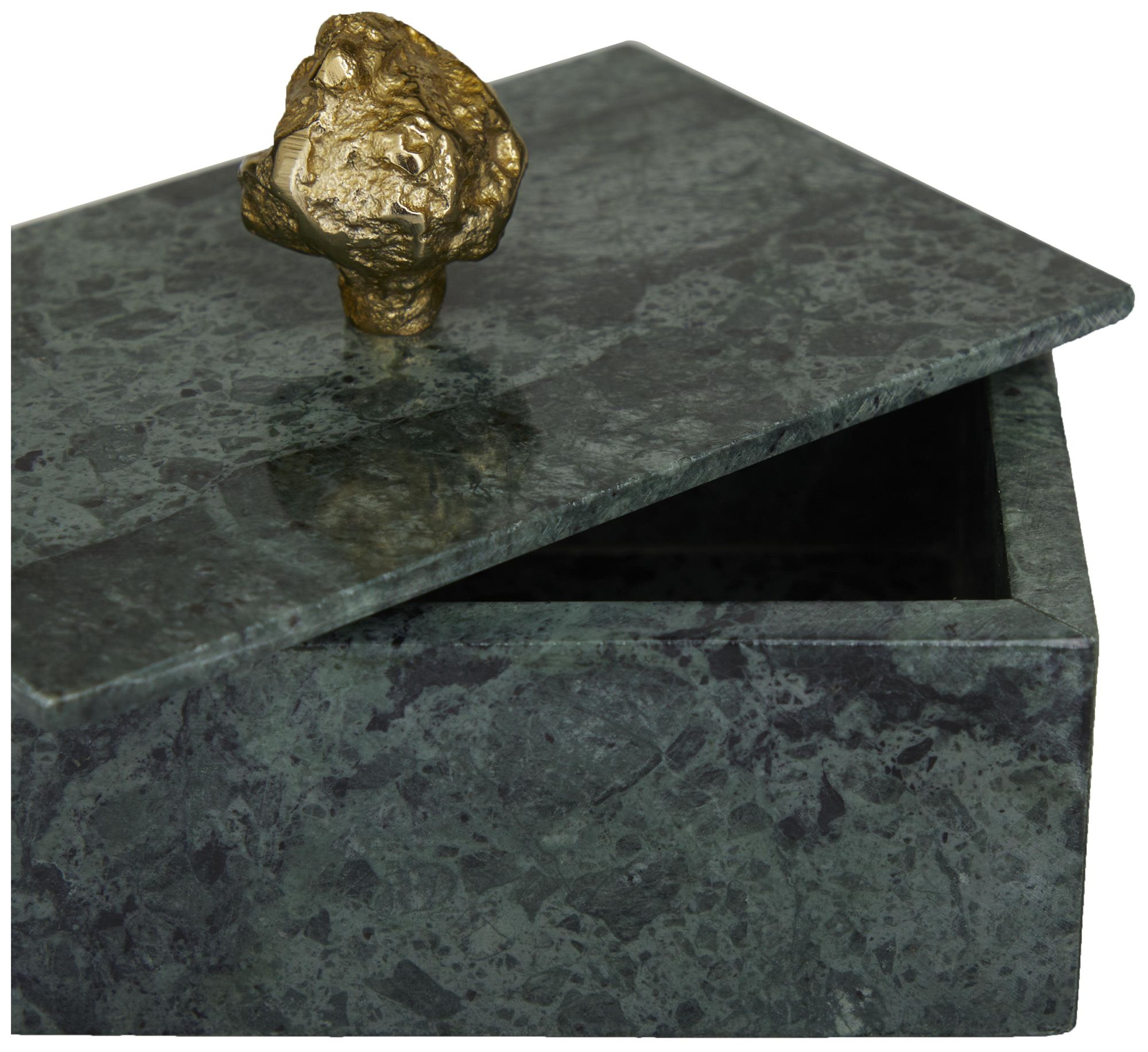 Image 2 Green Marble Modern Box, S/3 9", 7", 6"W more views