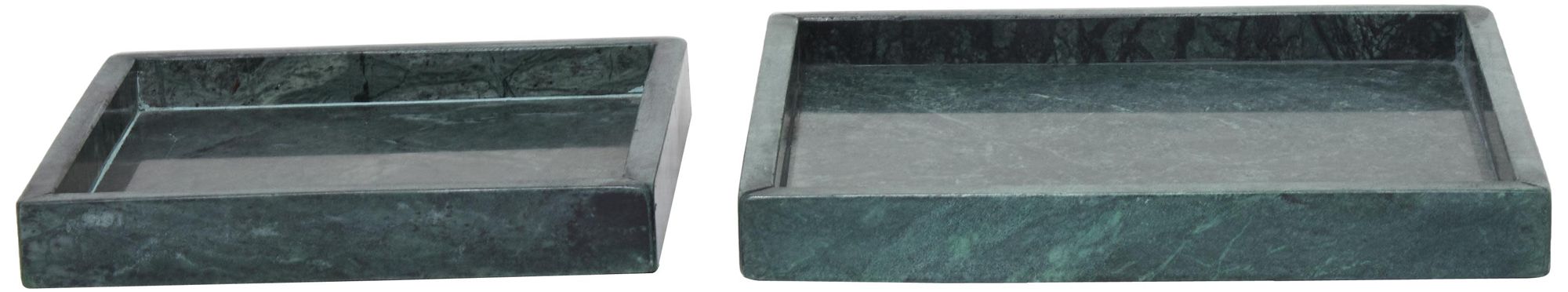 Image 2 Green Marble Modern Tray, S/2 10", 8"W
