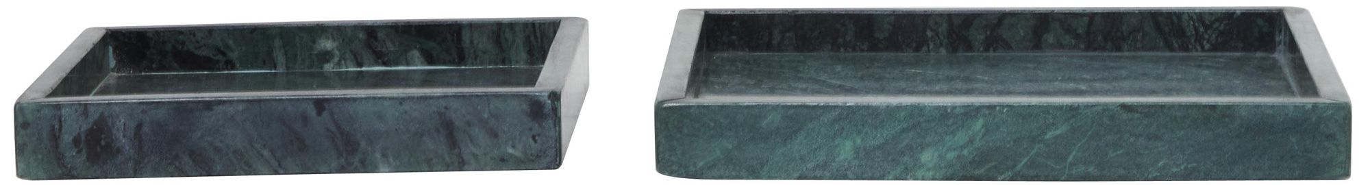 Image 4 Green Marble Modern Tray, S/2 10", 8"W more views