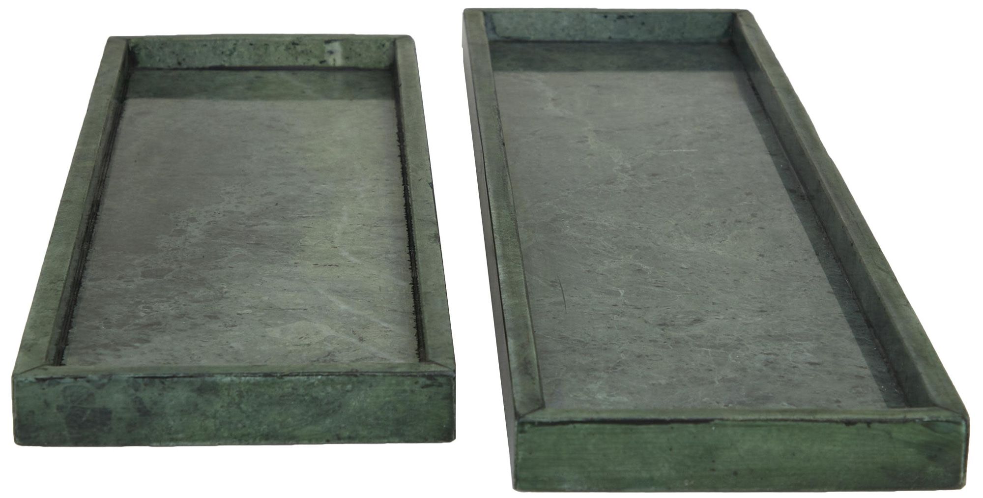 Image 5 Green Marble Modern Tray, S/2 22", 18"W more views