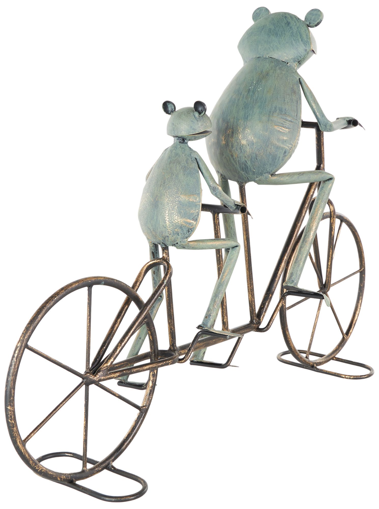 Image 5 Green Metal Eclectic Garden Sculpture, 24" x 7" x 17" more views