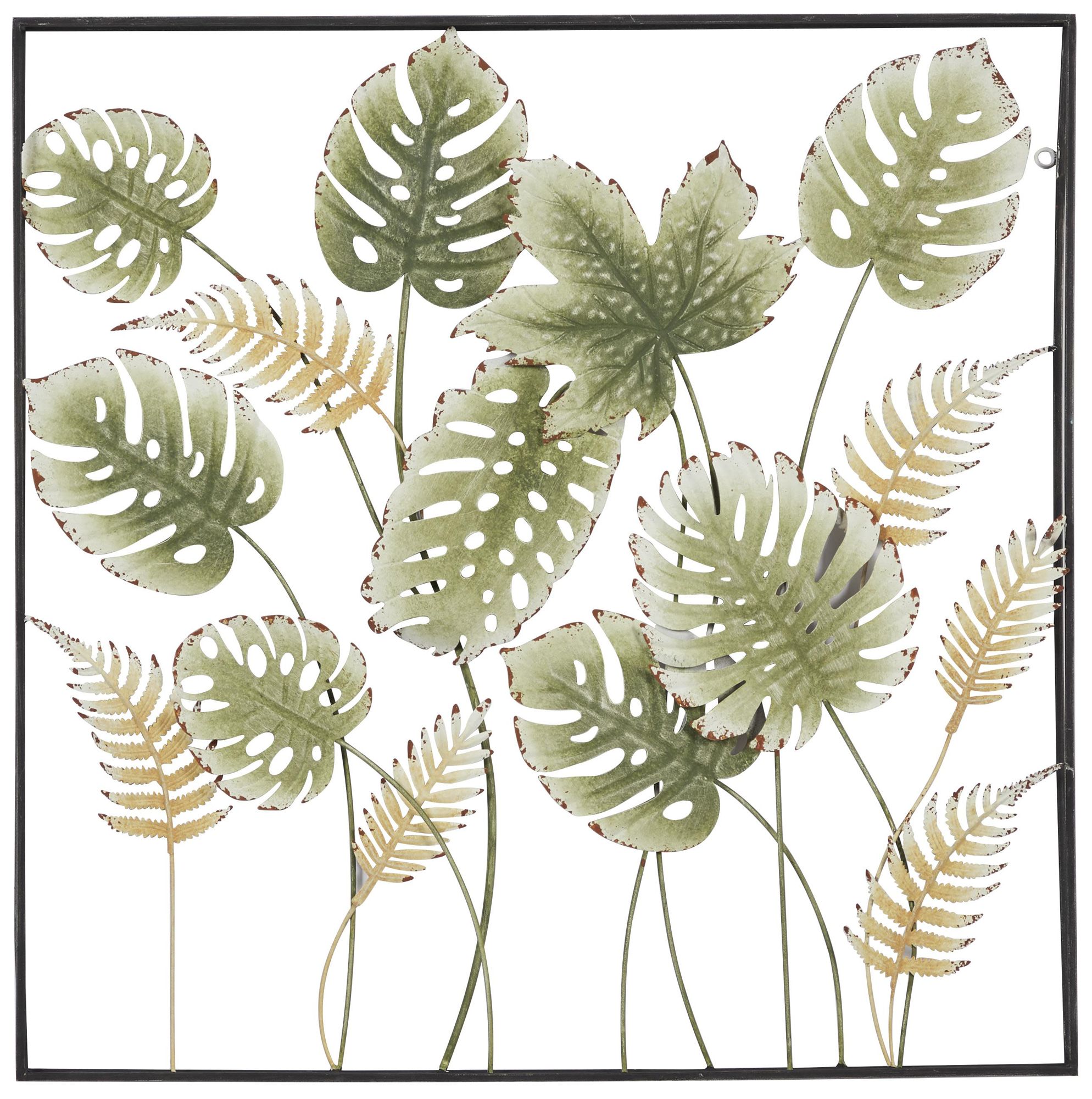 Image 2 Green Metal Modern Wall Decor, 30" x 2" x 30"