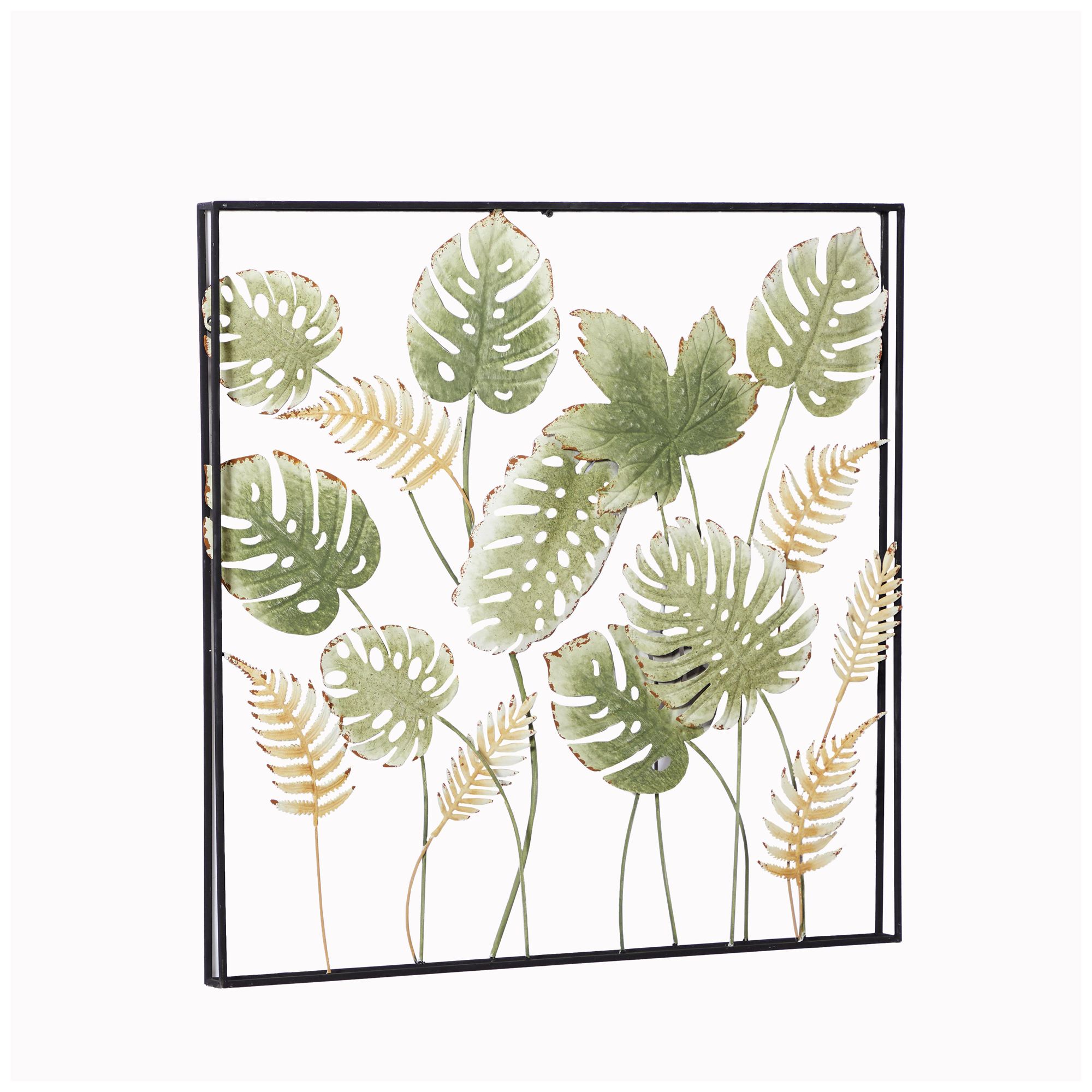Image 6 Green Metal Modern Wall Decor, 30" x 2" x 30" more views