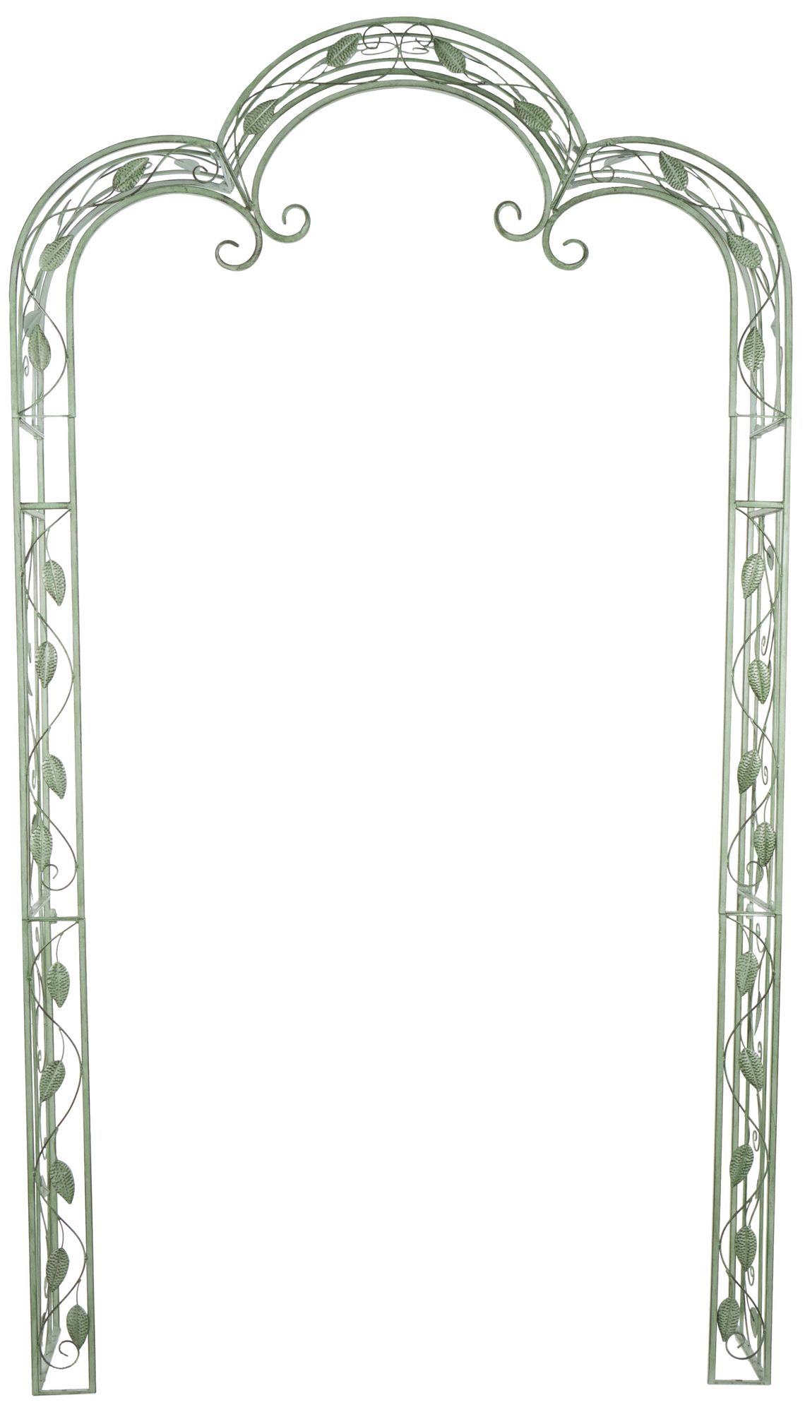 Image 2 Green Metal Traditional Garden Arbor, 54" x 15" x 91"