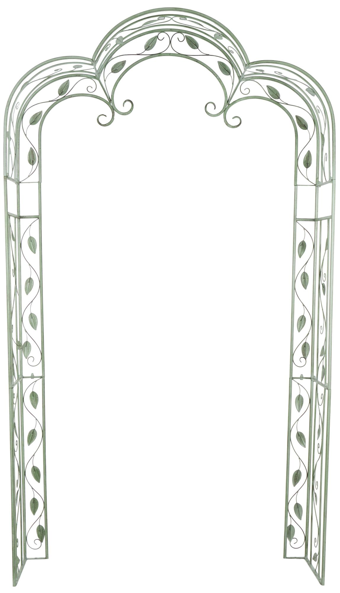 Image 5 Green Metal Traditional Garden Arbor, 54" x 15" x 91" more views