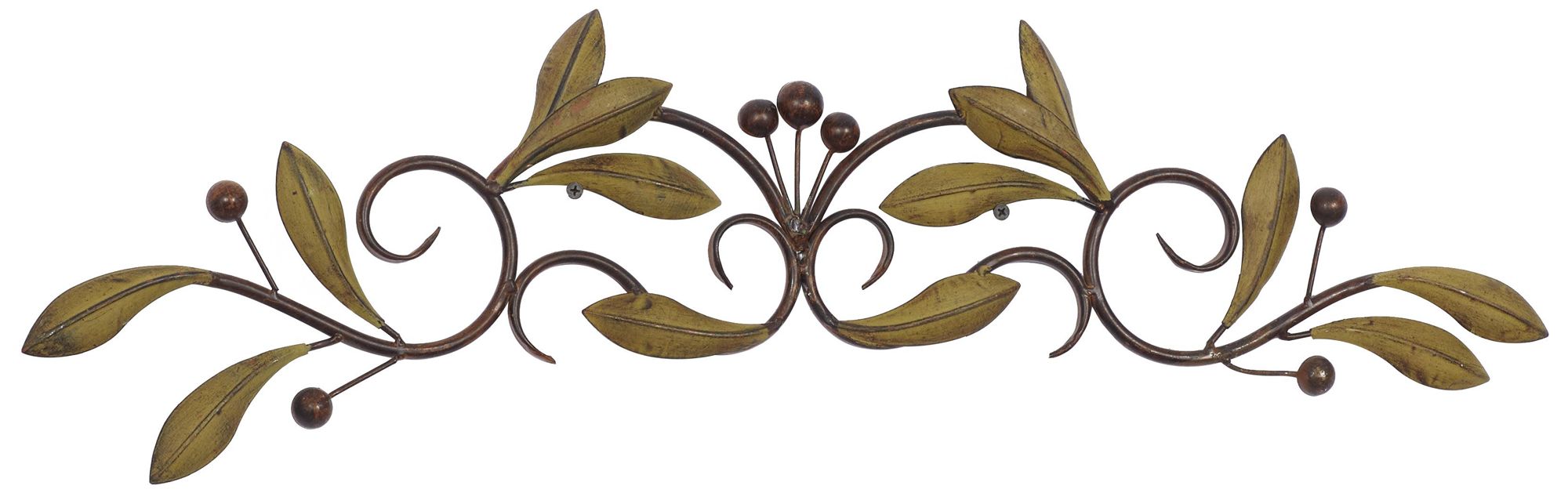 Image 6 Green Metal Traditional Wall Decor, 31" x 1" x 6" more views
