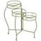 Green Metal Transitional Plantstand, 19" x 18" x 21"