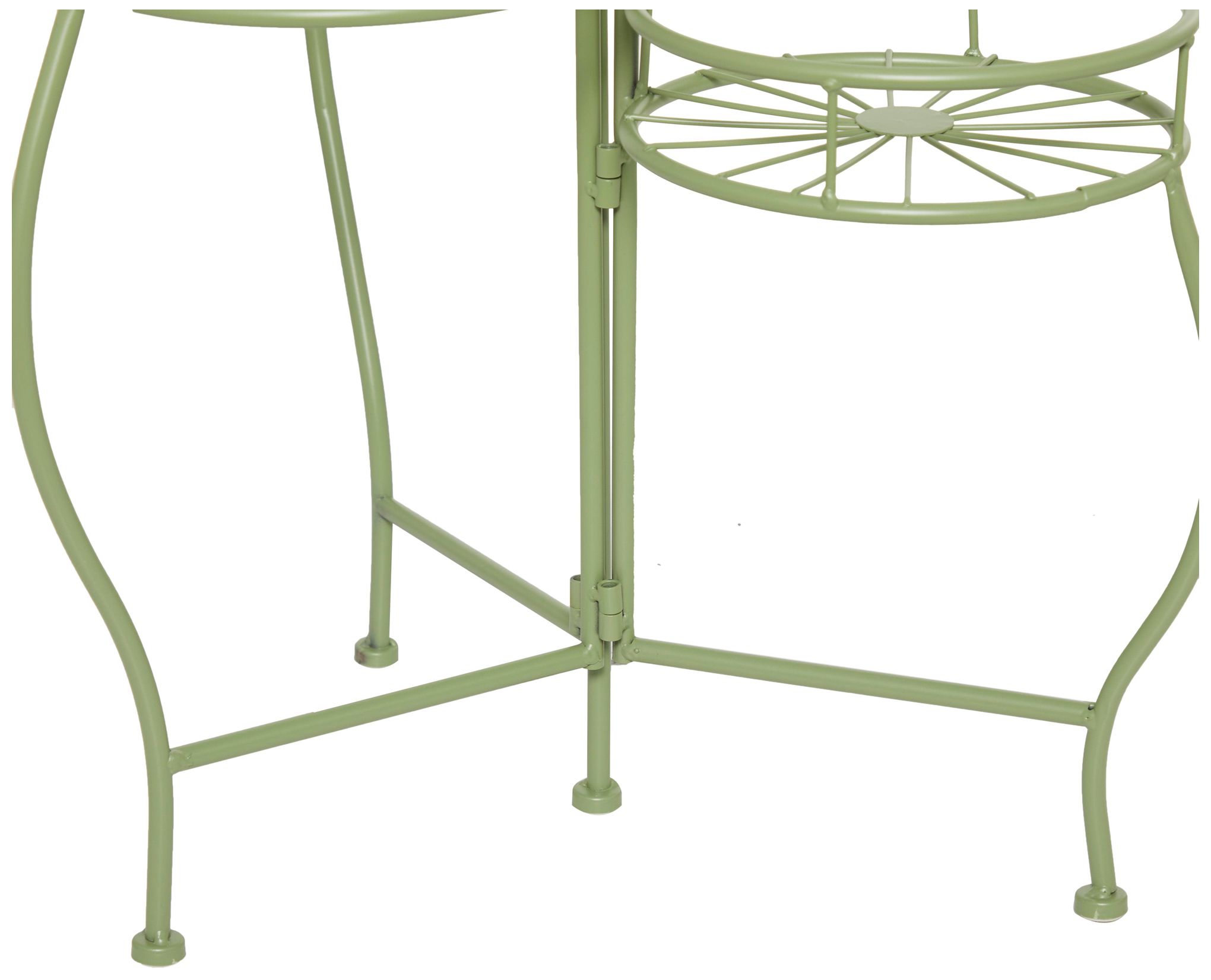Image 2 Green Metal Transitional Plantstand, 19" x 18" x 21" more views