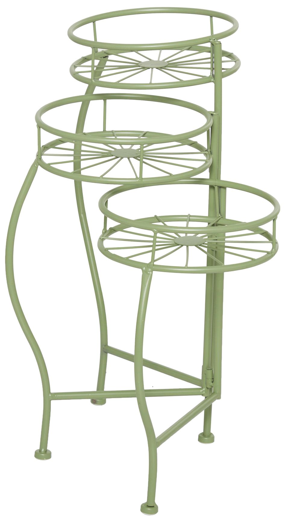 Image 6 Green Metal Transitional Plantstand, 19" x 18" x 21" more views