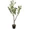 Green Olive Tree 46" High Faux Plant in Black Melamine Pot