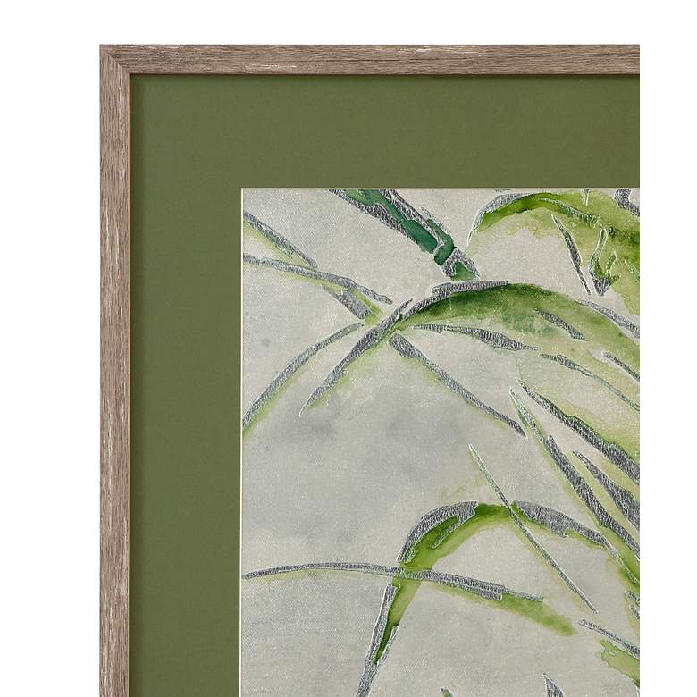 Image 2 Green Palm 35" x 30" Framed Print Set of 2 more views