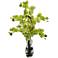 Green Phalaenopsis Orchid 29"H Faux Flowers in Glass Vase