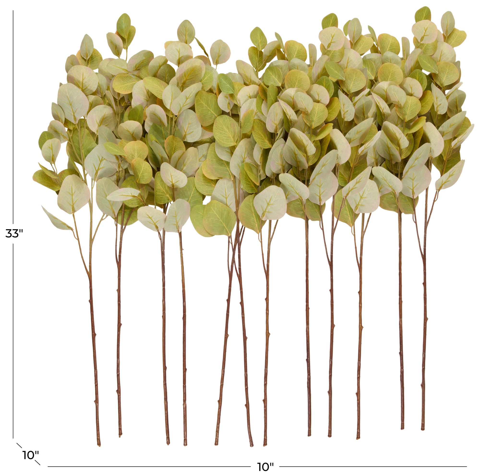 Image 7 Green Plastic Traditional Artificial Foliage, S/12 33"H more views