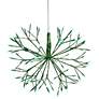 Green Plug-In Hanging Snowflake Xmas Ornament w/ LED Lights