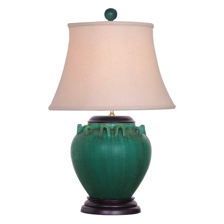 Image 1 Green Porcelain Table Lamp