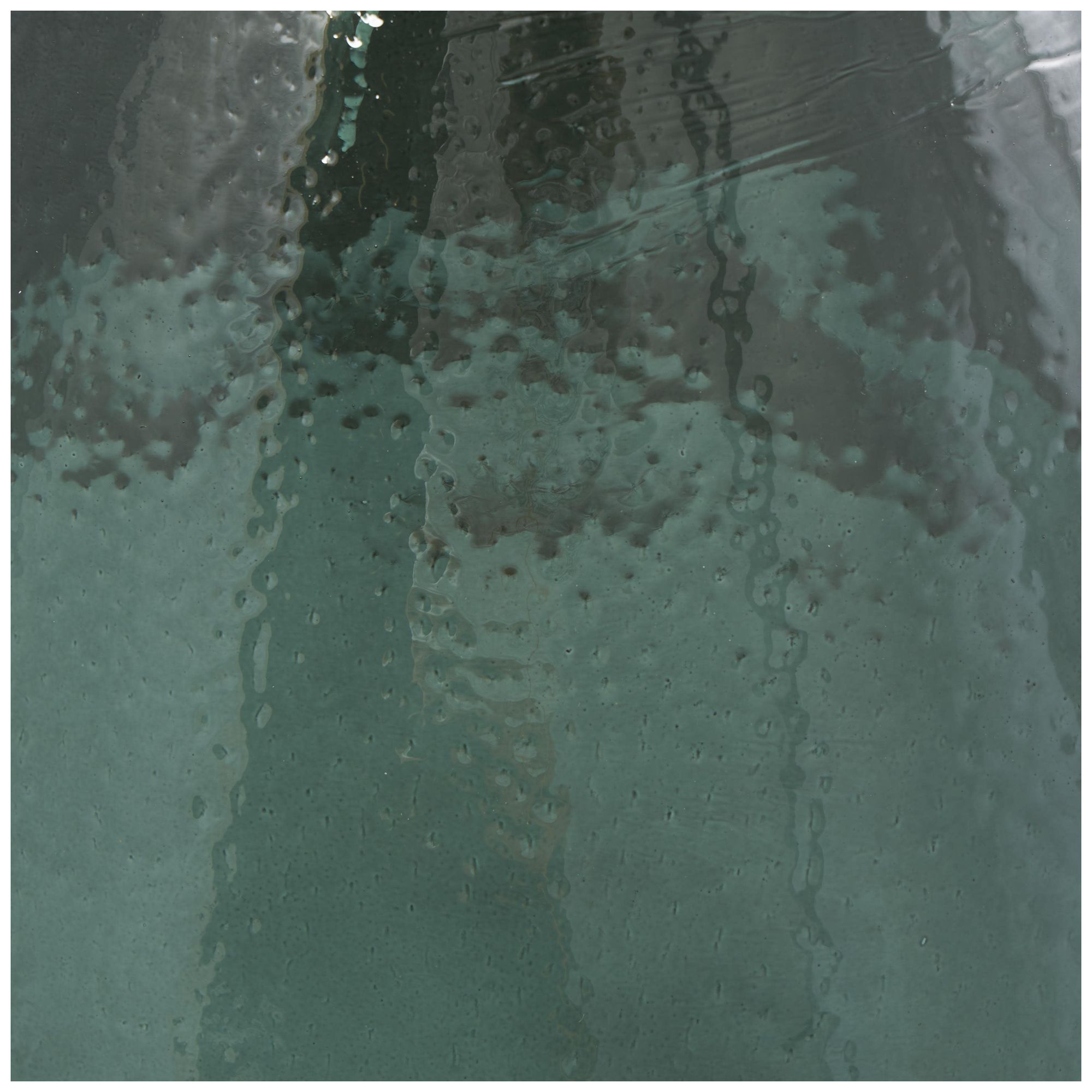 Image 4 Green Recycled Glass Modern Vase, 13" x 13" x 24" more views