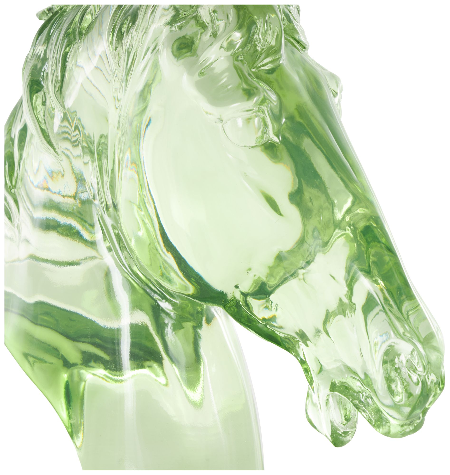 Image 3 Green Resin Eclectic Sculpture, 6" x 10" x 13" more views