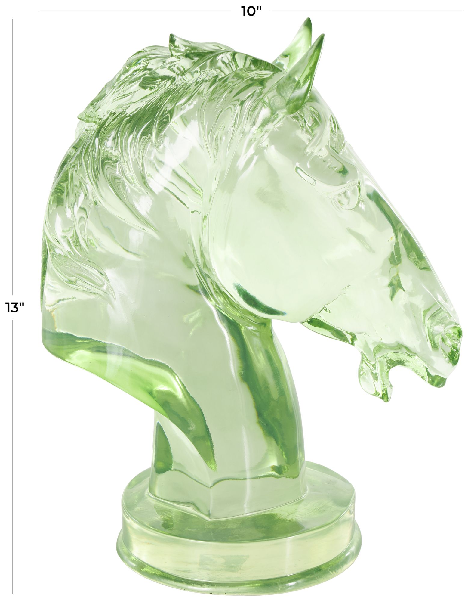 Image 7 Green Resin Eclectic Sculpture, 6" x 10" x 13" more views