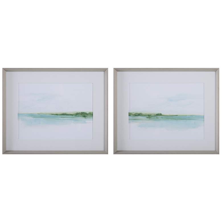 Image 1 Green Ribbon Coast 32 1/4 inch Wide 2-Piece Framed Wall Art Set