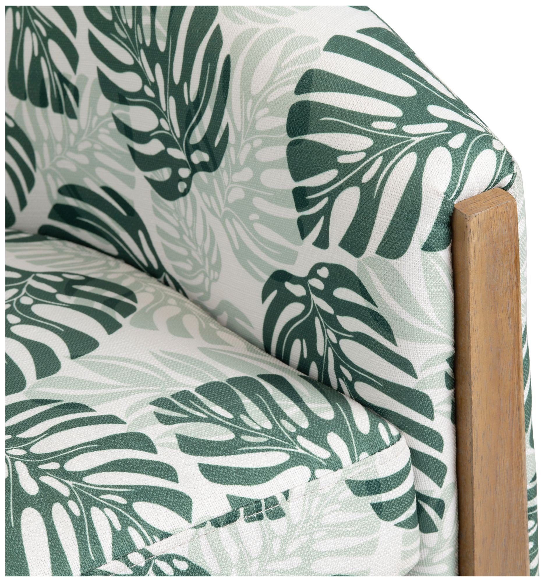 Image 4 Green Upholstered Accent Arm Chair with Brown Iron Frame more views