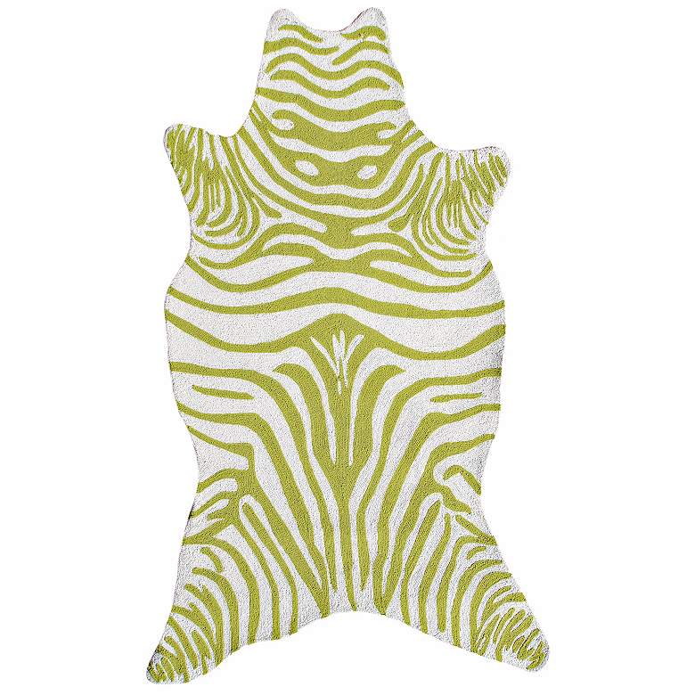 Image 1 Green Zebra Indoor Outdoor Rug