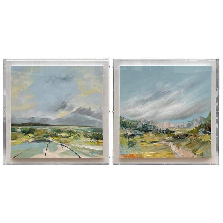 Image 1 Greene Lands Framed Canvas Wall Art Set of 2