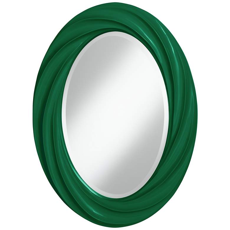 Image 1 Greens 30 inch High Oval Twist Wall Mirror