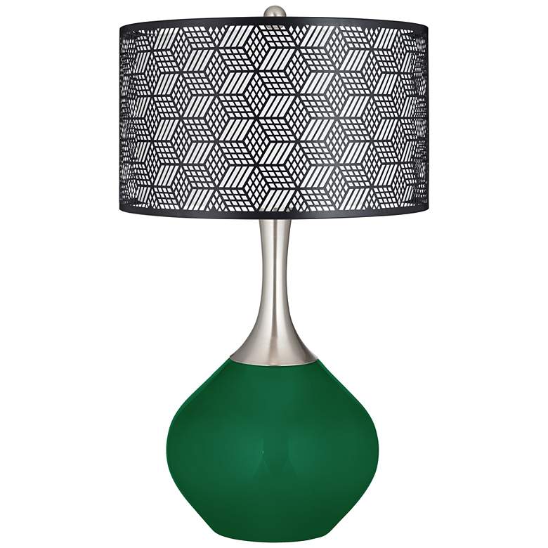Image 1 Greens Black Metal Shade Spencer Table Lamp
