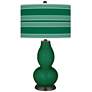 Greens Bold Stripe Double Gourd Table Lamp