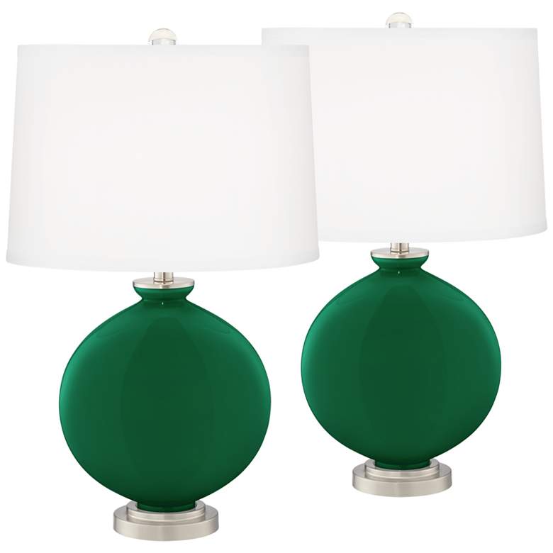Image 2 Greens Carrie Table Lamp Set of 2 with Dimmers
