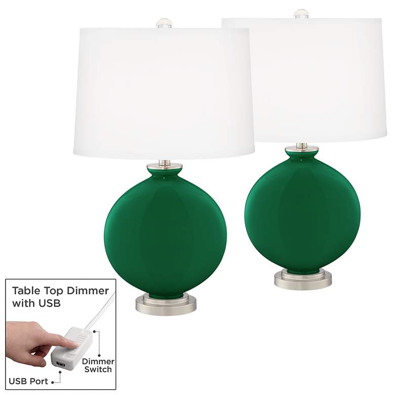 Image 1 Greens Carrie Table Lamp Set of 2 with Dimmers