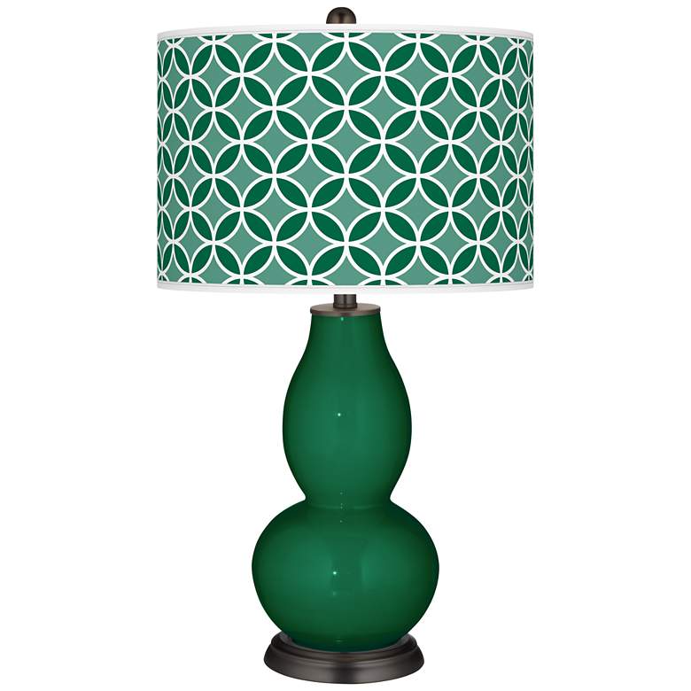 Image 1 Greens Circle Rings Double Gourd Table Lamp