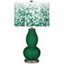 Greens Mosaic Giclee Double Gourd Table Lamp