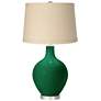 Greens Oatmeal Linen Shade Ovo Table Lamp